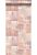 tapet orientalisk matta med Marrakech Kelim-lapptäckesmönster persikofärgat organgerosa