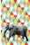 fototapet elefant mångfärgat