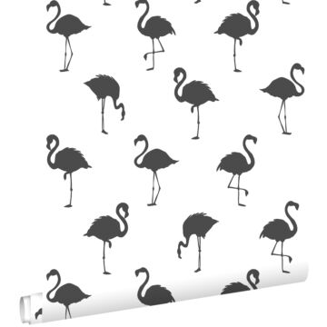tapet flamingos svart och vitt