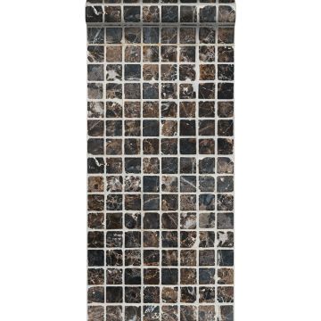 tapet XXL mosaikplattor brunt och svart