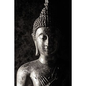 fototapet Buddha-staty svart och vitt