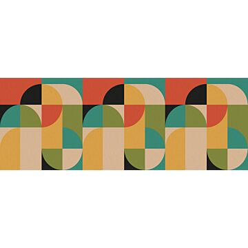 fototapet geometriskt motiv i Bauhaus-stil mångfärgat